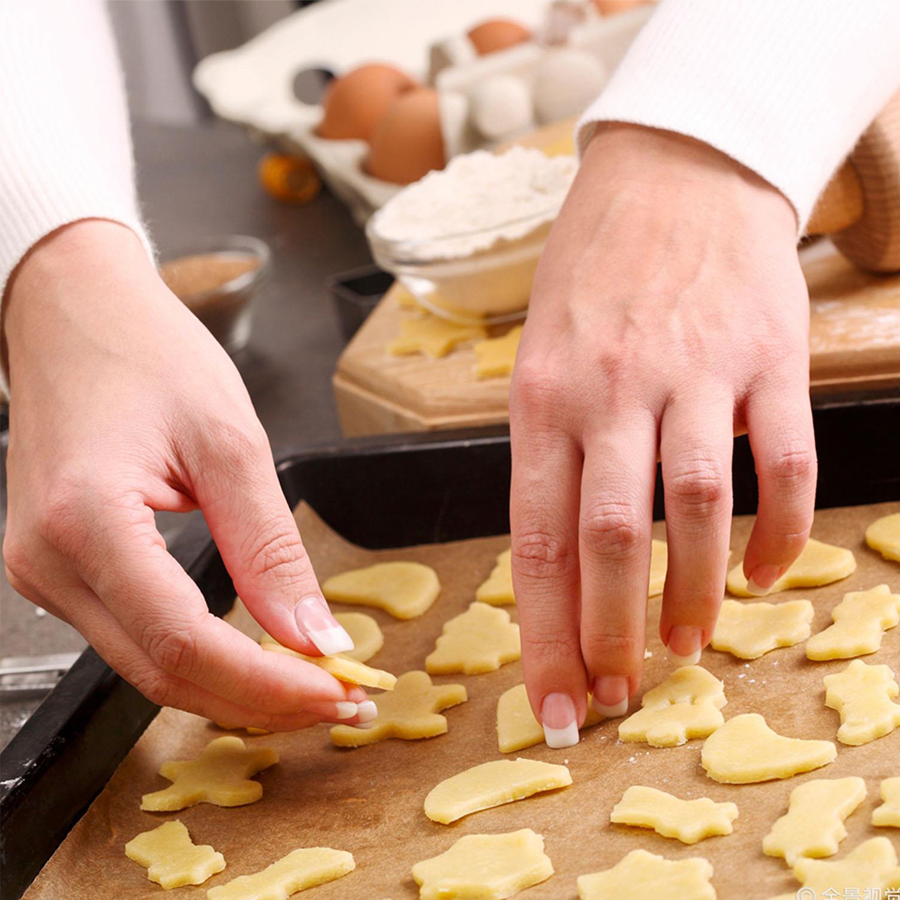 Christmas Cookie Cutter Set 10 Shapes Stainless Steel Holiday Baking Molds