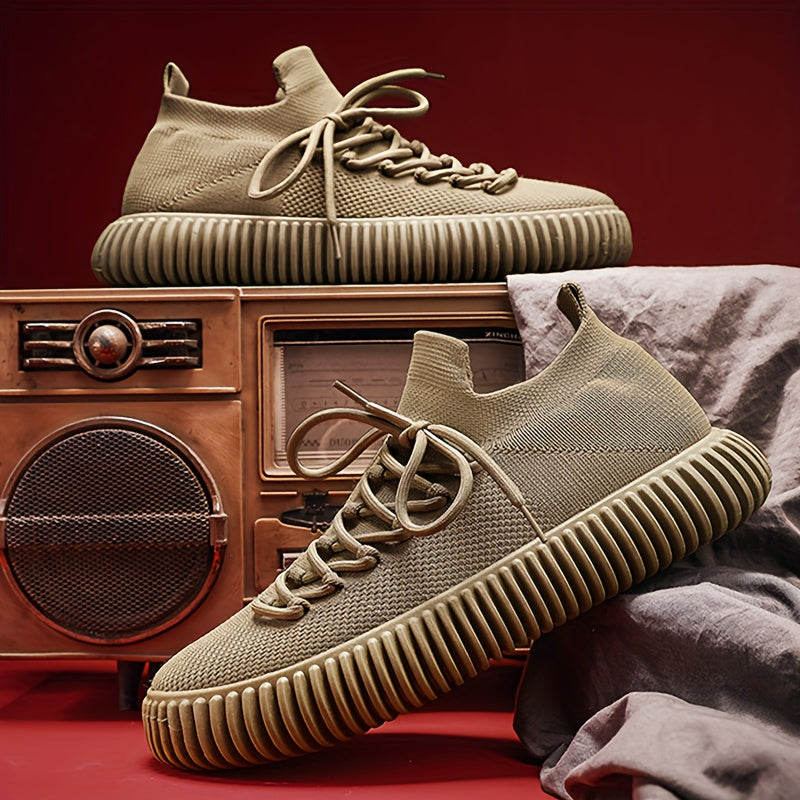 Zapatos slip-on verdes oliva para hombre, tela transpirable, suela de EVA, para todas las estaciones