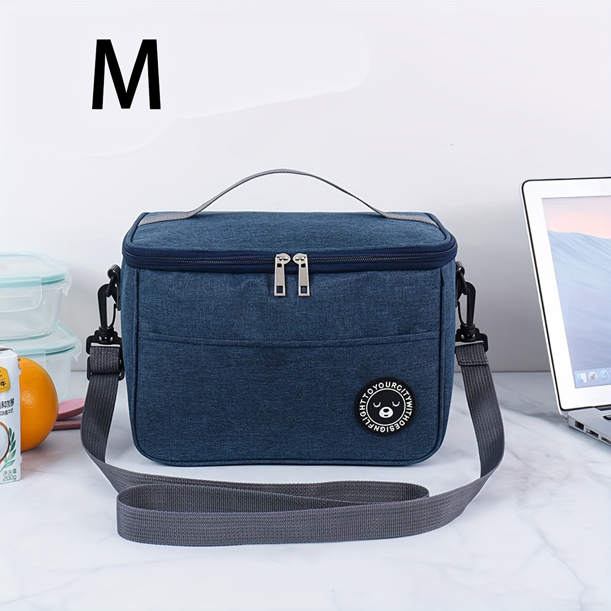 Bolsa de almuerzo aislada y a prueba de fugas de gran capacidad con diseño de animales para oficina y viajes