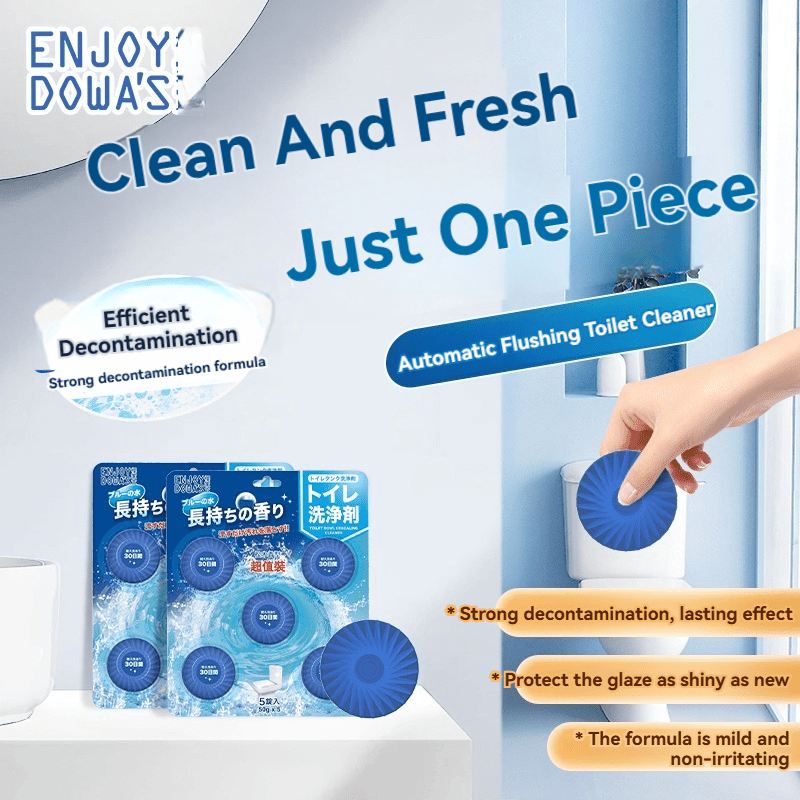 Toilet Cleaner with Osmanthus Scent, 5 Pack, Long-Lasting Fragrance, Gentle on Ceramics