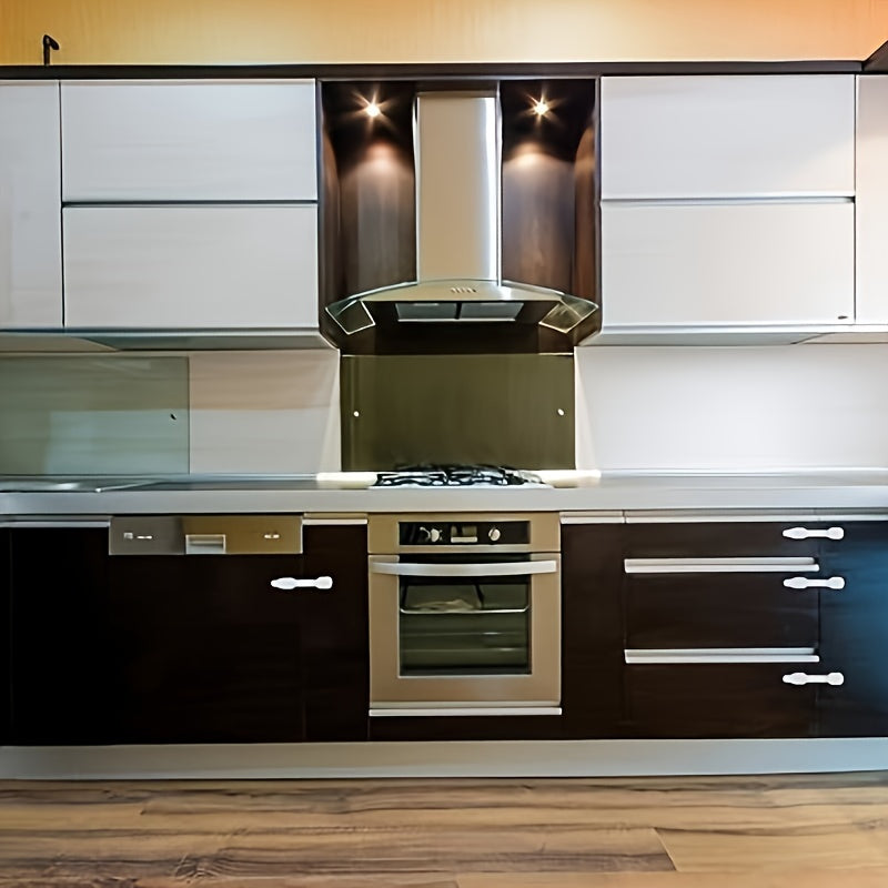 Cerraduras de seguridad a prueba de niños para armarios, cajones y electrodomésticos, blanco, paquete de 8