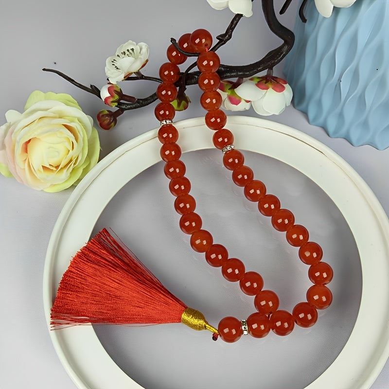 Glass Prayer Beads with 33 Beads 12mm for Islamic Ramadan