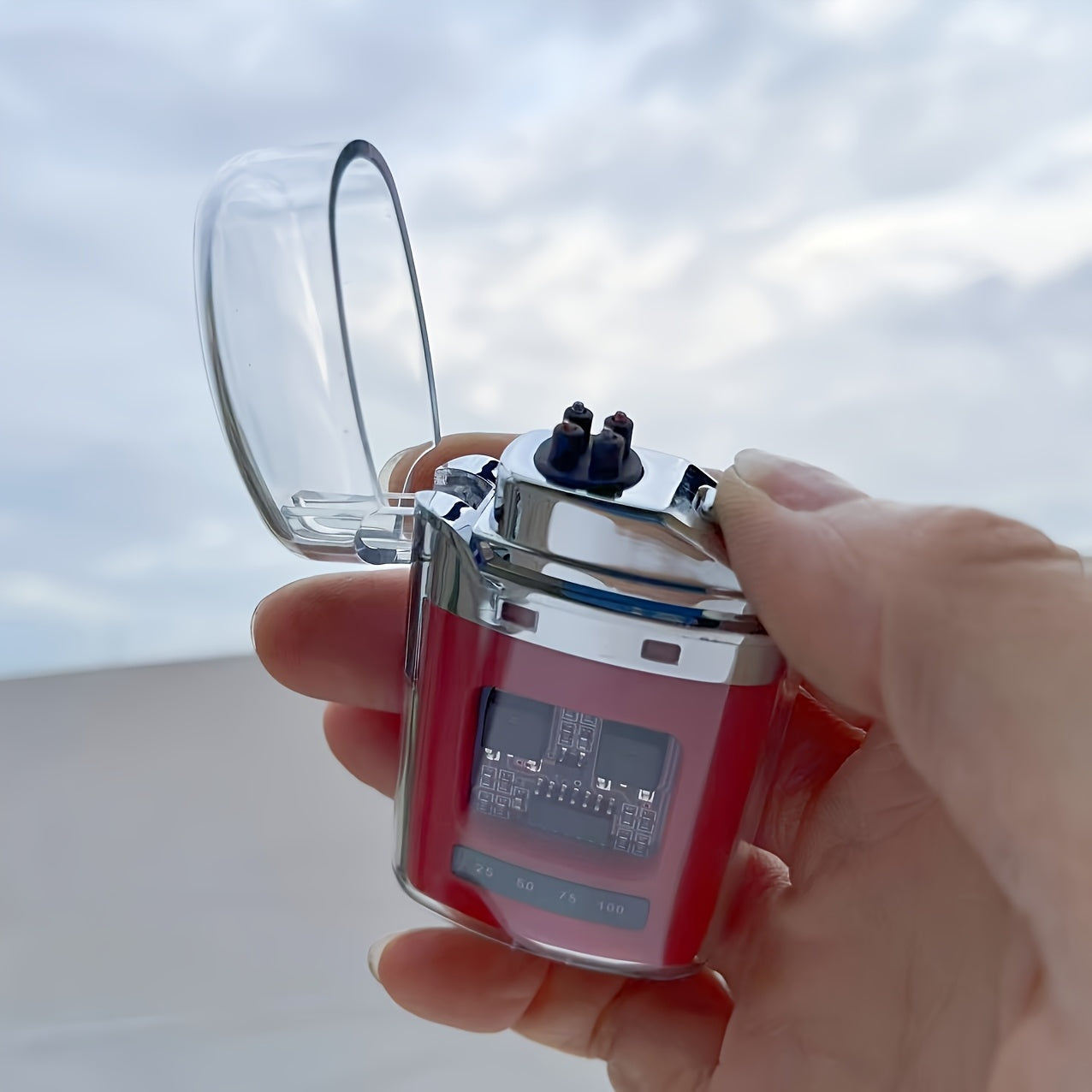 Encendedor de plasma para hombres, sin llama, a prueba de viento, recargable, para acampar y viajar