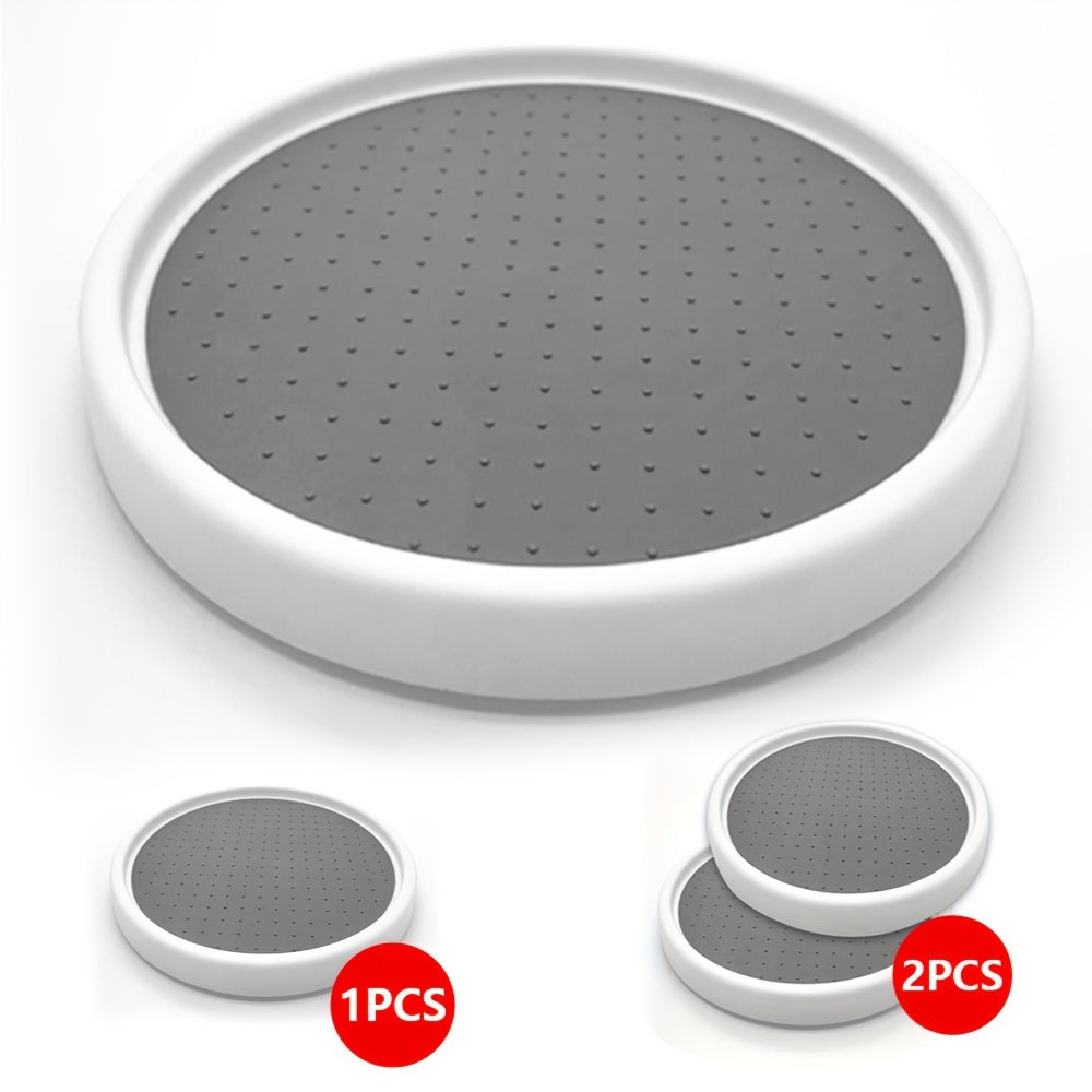 Set of 1 or 2 Non-Slip Lazy Susan Turntable Organizers, 25.4 cm for Cabinets and Pantries