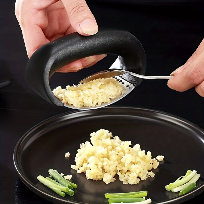 Prensa de ajo de acero inoxidable manual, herramienta de cocina para picar