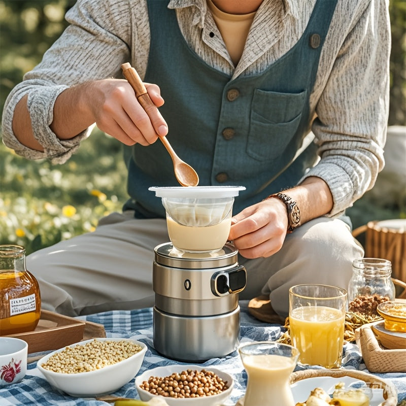 Unisex Mesh Strainer Kitchen Spoon Filter Fine Mesh for Soy Milk Coffee Yogurt