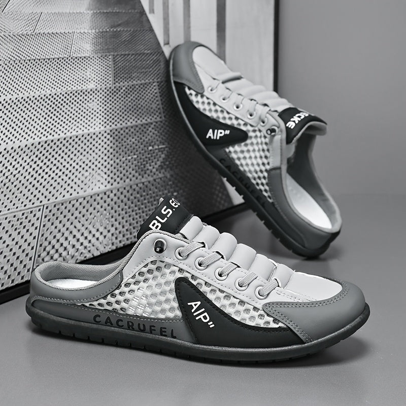 Men's Slip-On Casual Shoes Navy White Beige Anti-Skid Durable EVA Insole Breathable Fabric Upper