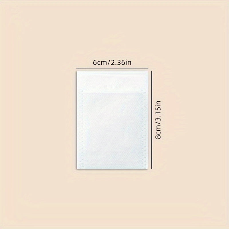 100 Disposable Drawstring Tea Bags for Loose Leaf Tea, Food Grade, Easy to Use