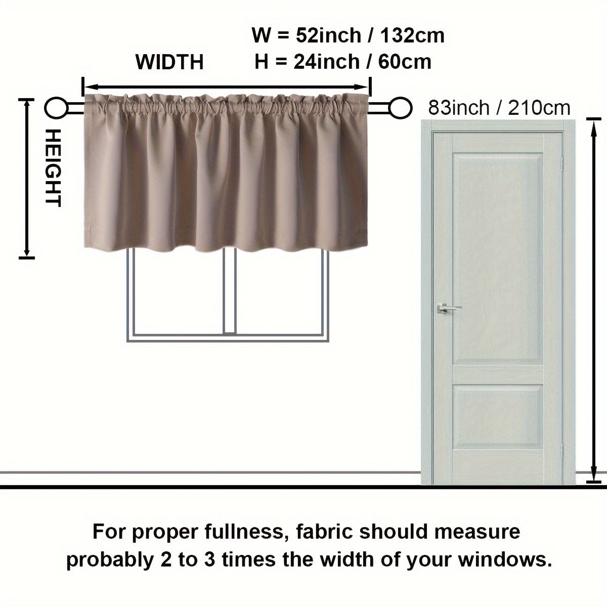 Blackout Heat Insulation Curtain Rod for Kitchen Living Room Bedroom Home Decor