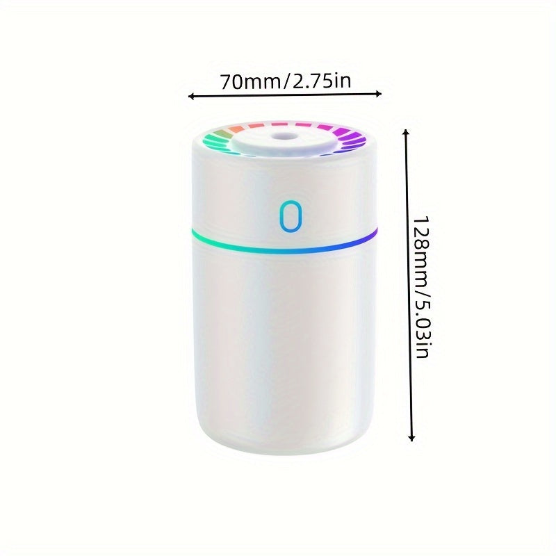 Ultrasonic Humidifier 230mL Quiet USB Portable for Bedroom Office School