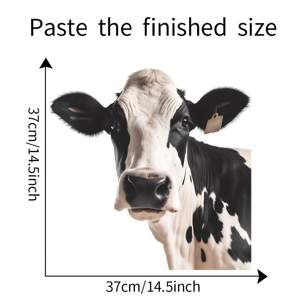 Uy dekoratsiyasi uchun suv o'tkazmaydigan hayvon stikerlari, qora va oq mollar bosimi bilan oynaga yopishtiriladigan.