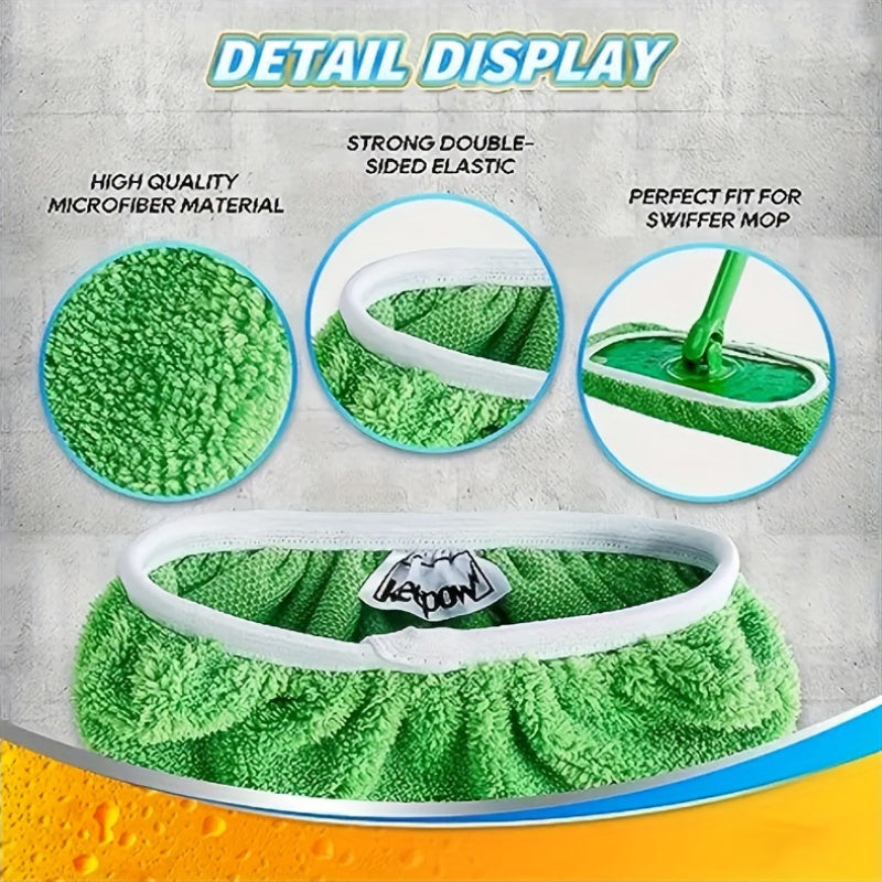 Paño de microfibra para trapeador de piso plano, reutilizable, lavable, eliminador de polvo y manchas