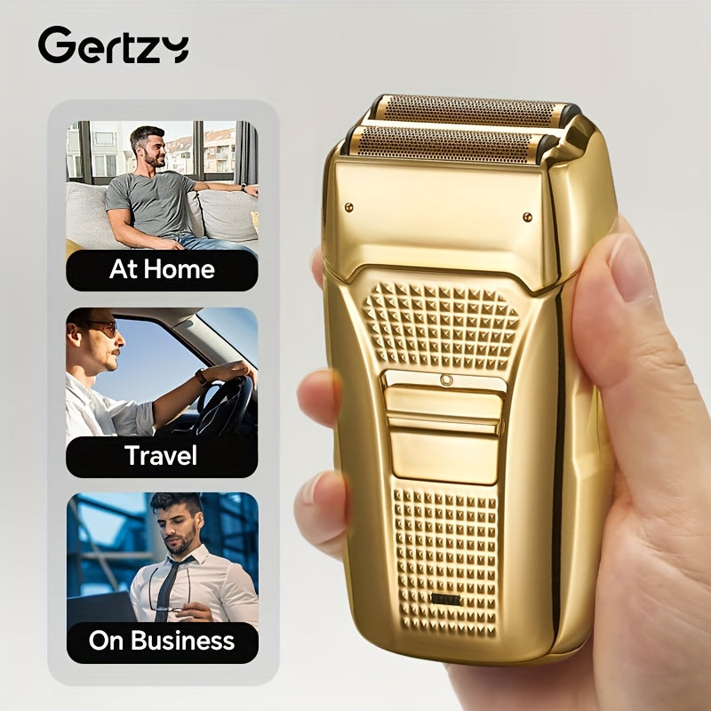 USB Rechargeable Reciprocating Shaver with Twin Blades - Perfect Gift