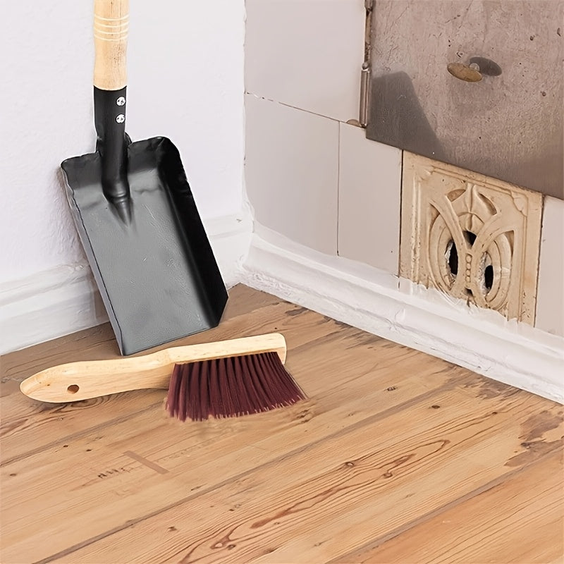 Fireplace Cleaning Kit with Metal Shovel Ash Scoop Gloves for Wood Stove Maintenance