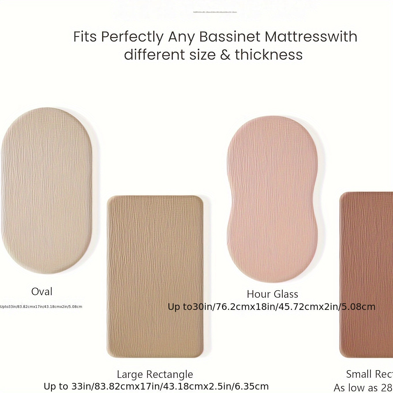 Set of 2 Muslim Crib Sheets 83.82x43.18 cm Soft Breathable Cotton