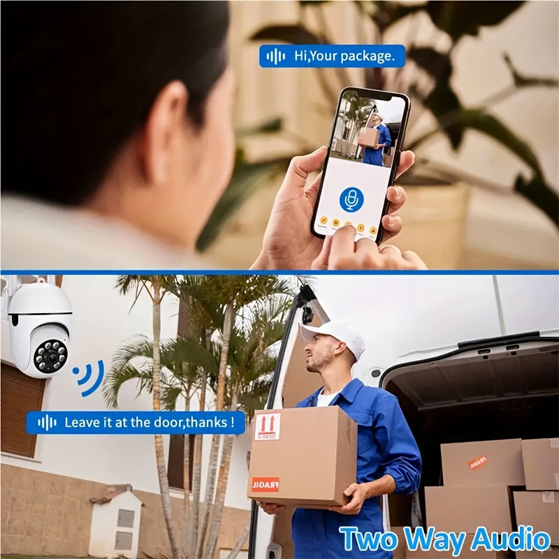1080P HD Indoor Outdoor Security Camera with 2-Way Audio Motion Detection Wi-Fi