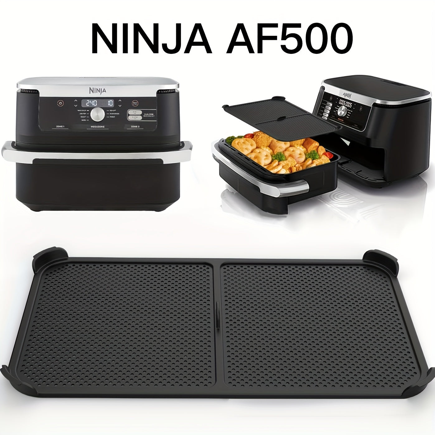 Silicone splatter guard for air fryer foldable non-foldable mesh liners for mess-free cooking