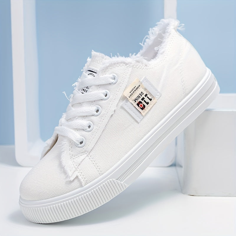 Women Flat Sneakers White Casual Shoes for Spring Autumn