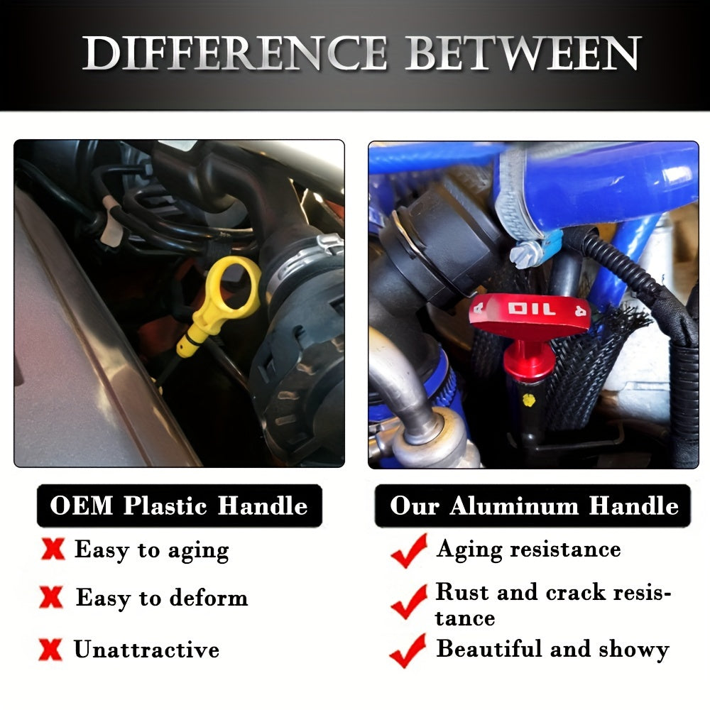 Mango de extracción de varilla de aceite de coche universal de aluminio para coche, pieza de repuesto para motor