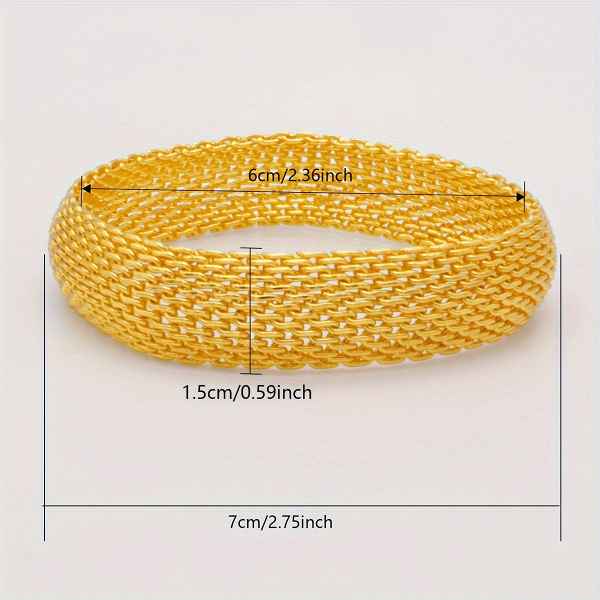 Gold Plated Copper Bangle for Women Elegant Jewelry Stylish Charm Bracelet Gift