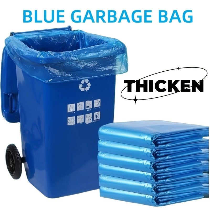 50 Blue Trash Bags 47x55 Inches Heavy Duty Multi-Purpose Garbage Liners