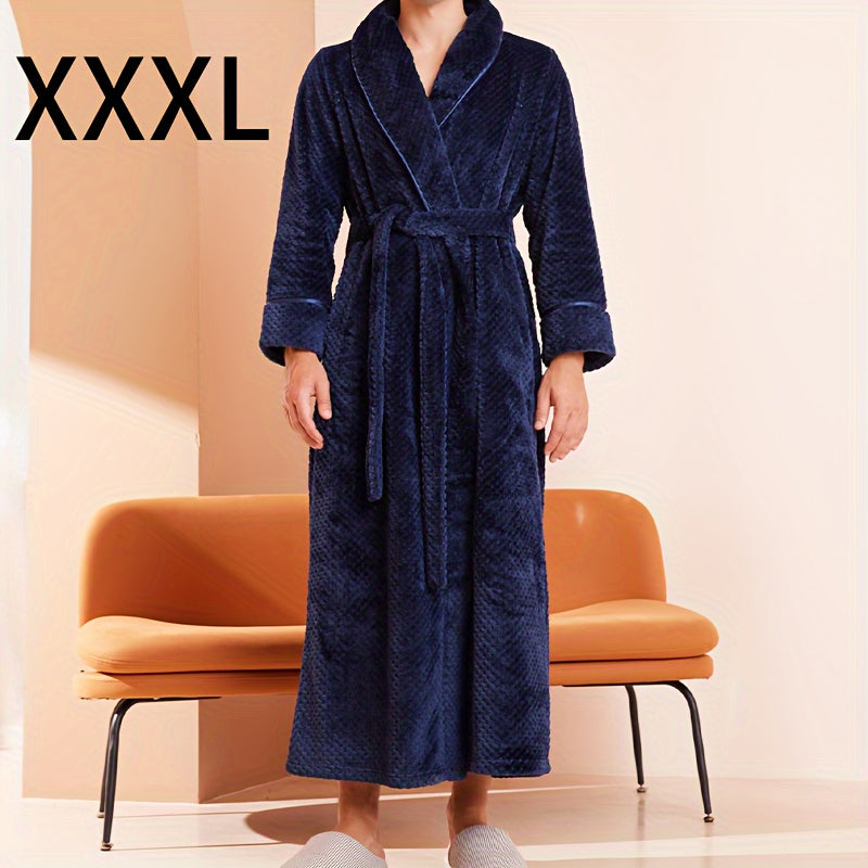 Cozy Couples Bathrobe Long Sleeve Autumn Winter Warm Fleece