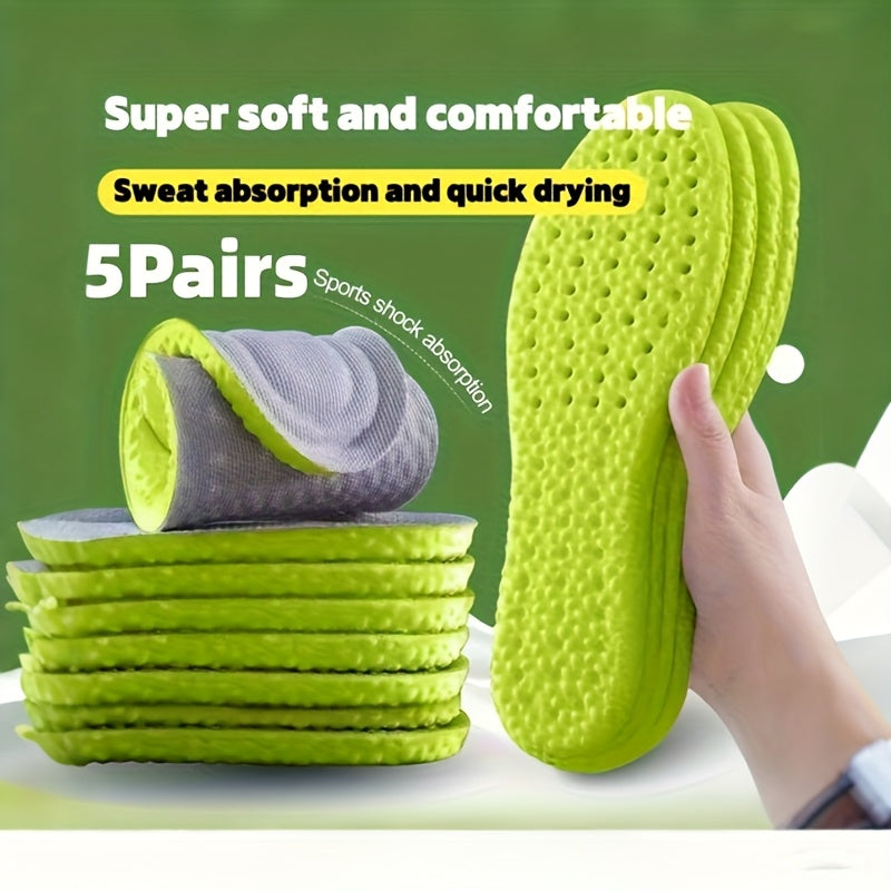 Unisex Cushioned Insoles with Arch Support Soft Breathable Shock-Absorbing