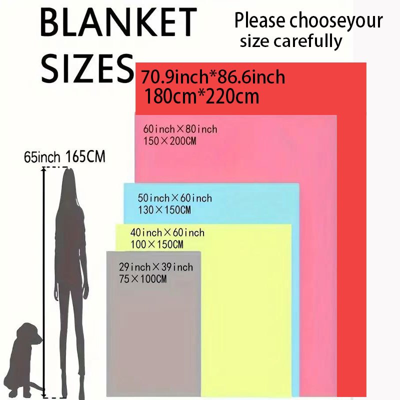 Flannel Throw Blanket Digital Print Stain-Resistant All-Season Home Decor