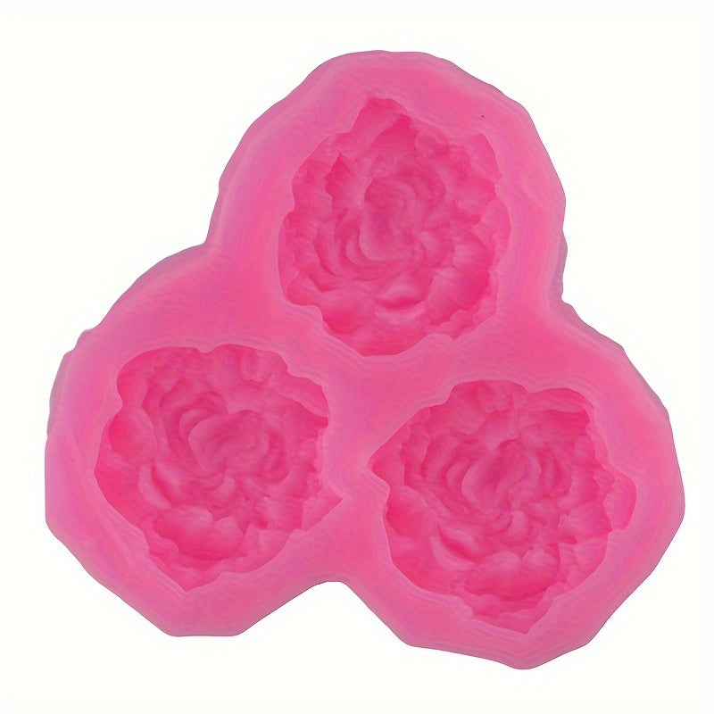 Silicone Flower Mold Set for 3D Peony Designs for Resin, Cake, and Chocolate Crafting