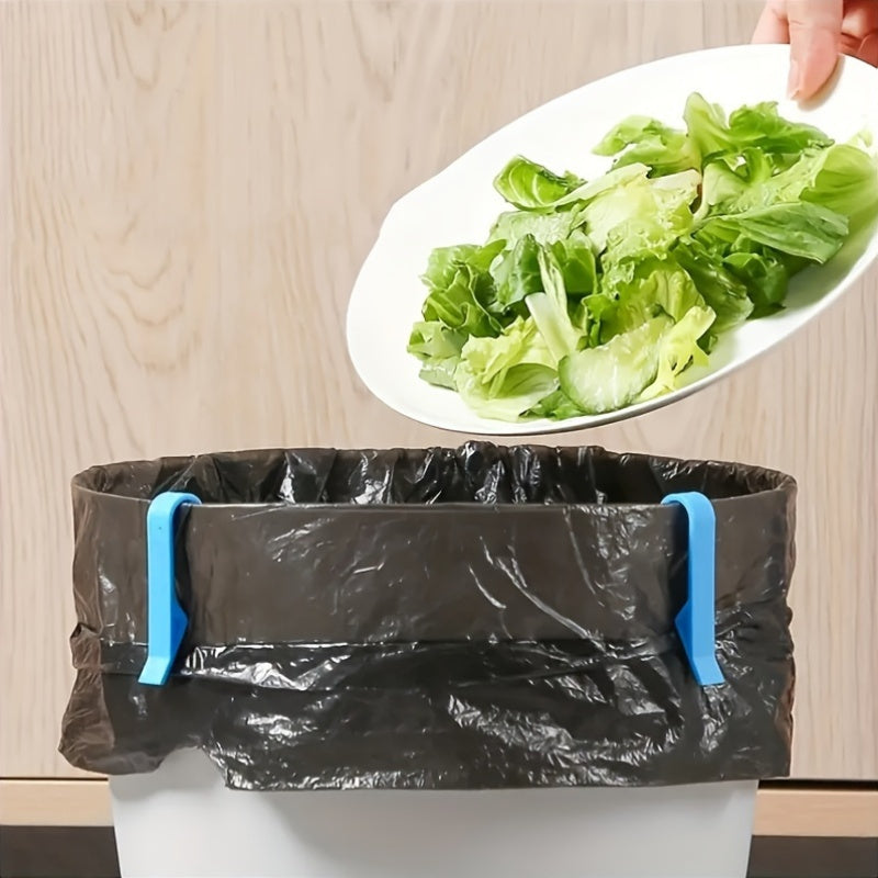 Plastic Trash Bag Clips Set of 12 with Groove Snap Design Anti-Slip Edge Fixers for Household Garbage Cans