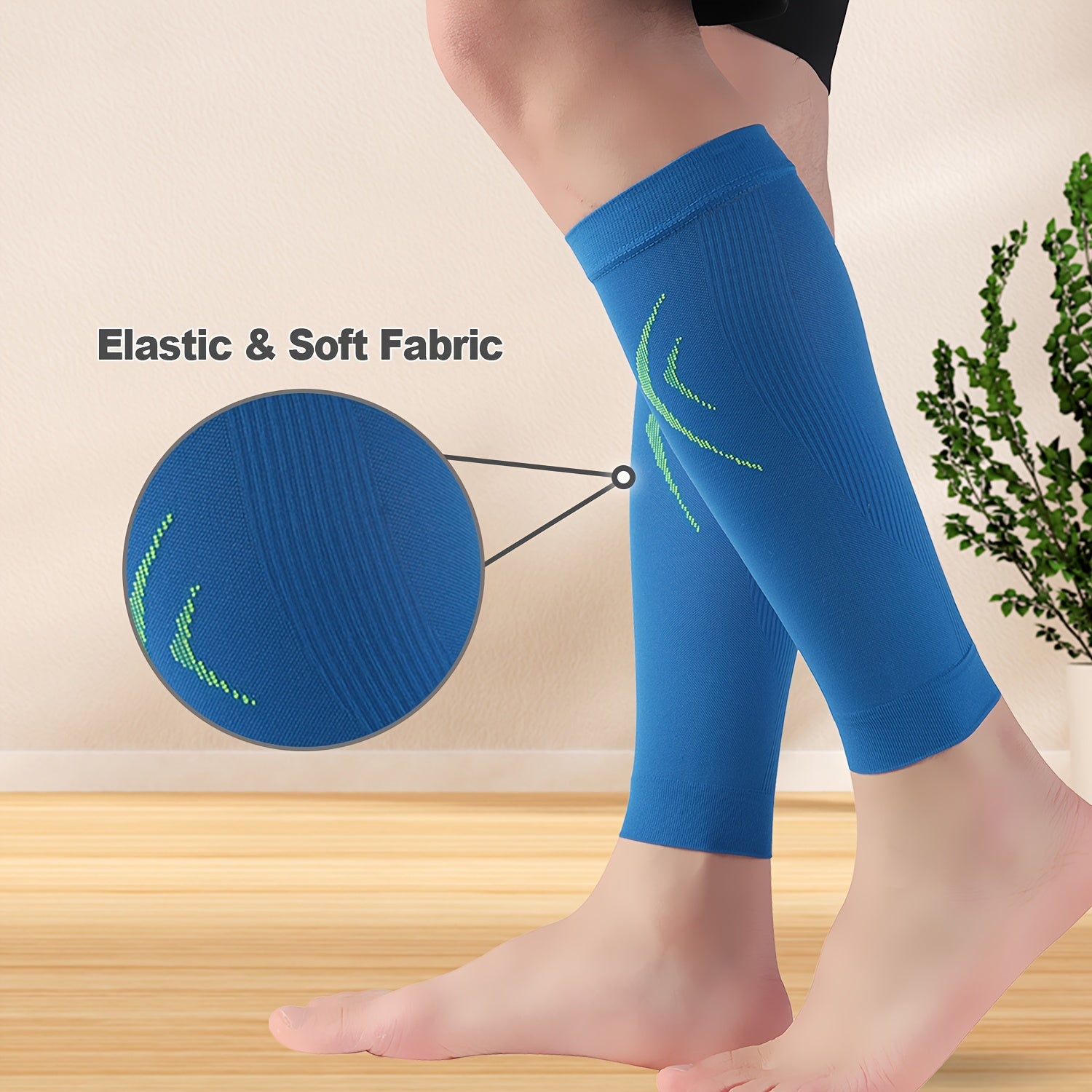 Men Women Calf Compression Sleeves 15-20mmHg Leg Footless Socks Summer