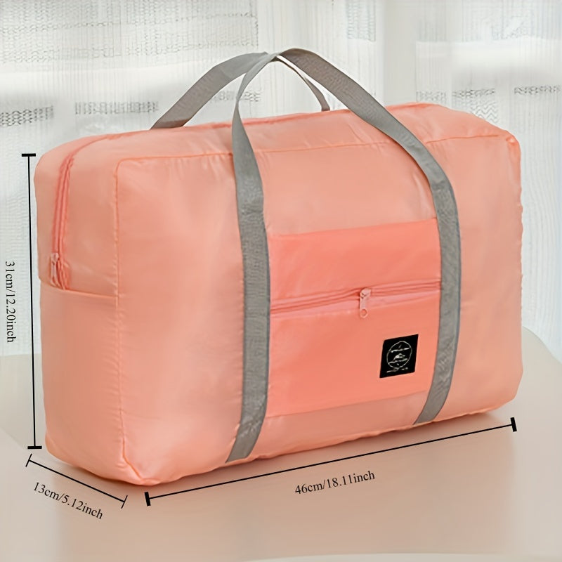 Large Capacity Folding Luggage Bag with Energy Sleeve Trolley Storage Lightweight Travel Bag for Clothes