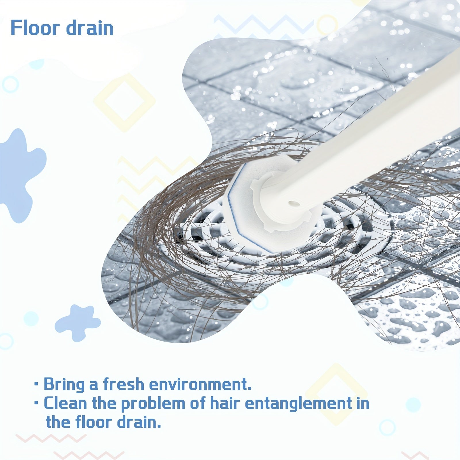 Polyurethane Toilet Brush Set with 64 Replacement Pads for Bathroom Cleaning