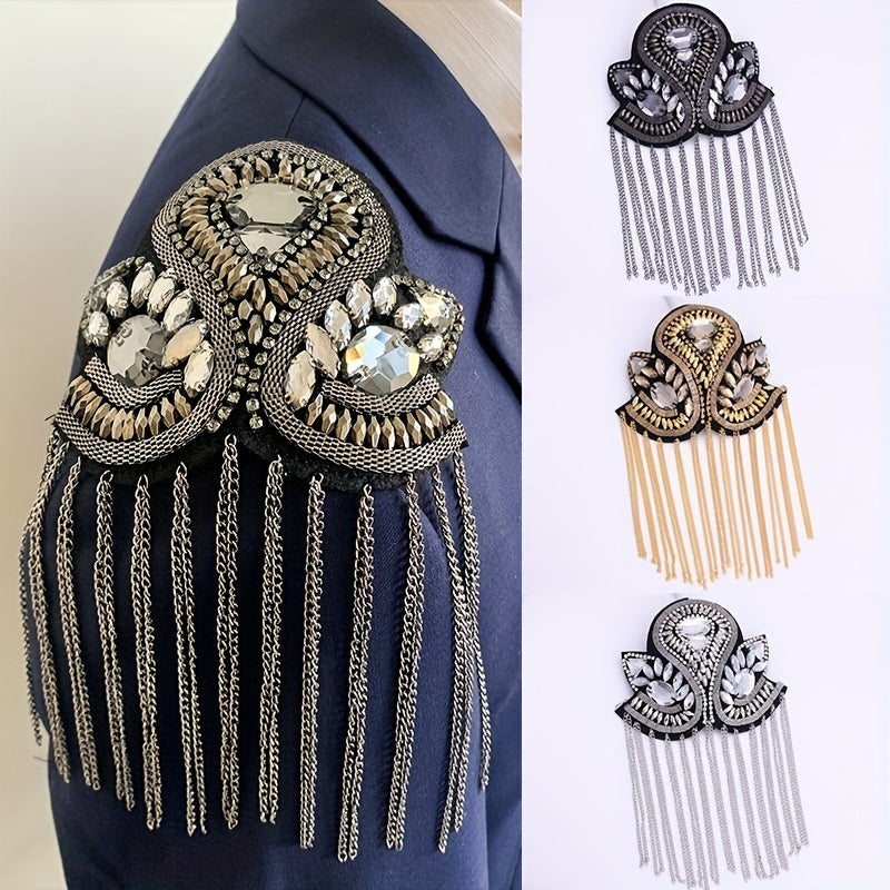 Tassel Shoulder Badge for Stage Performance Dress Up Costume Accessory