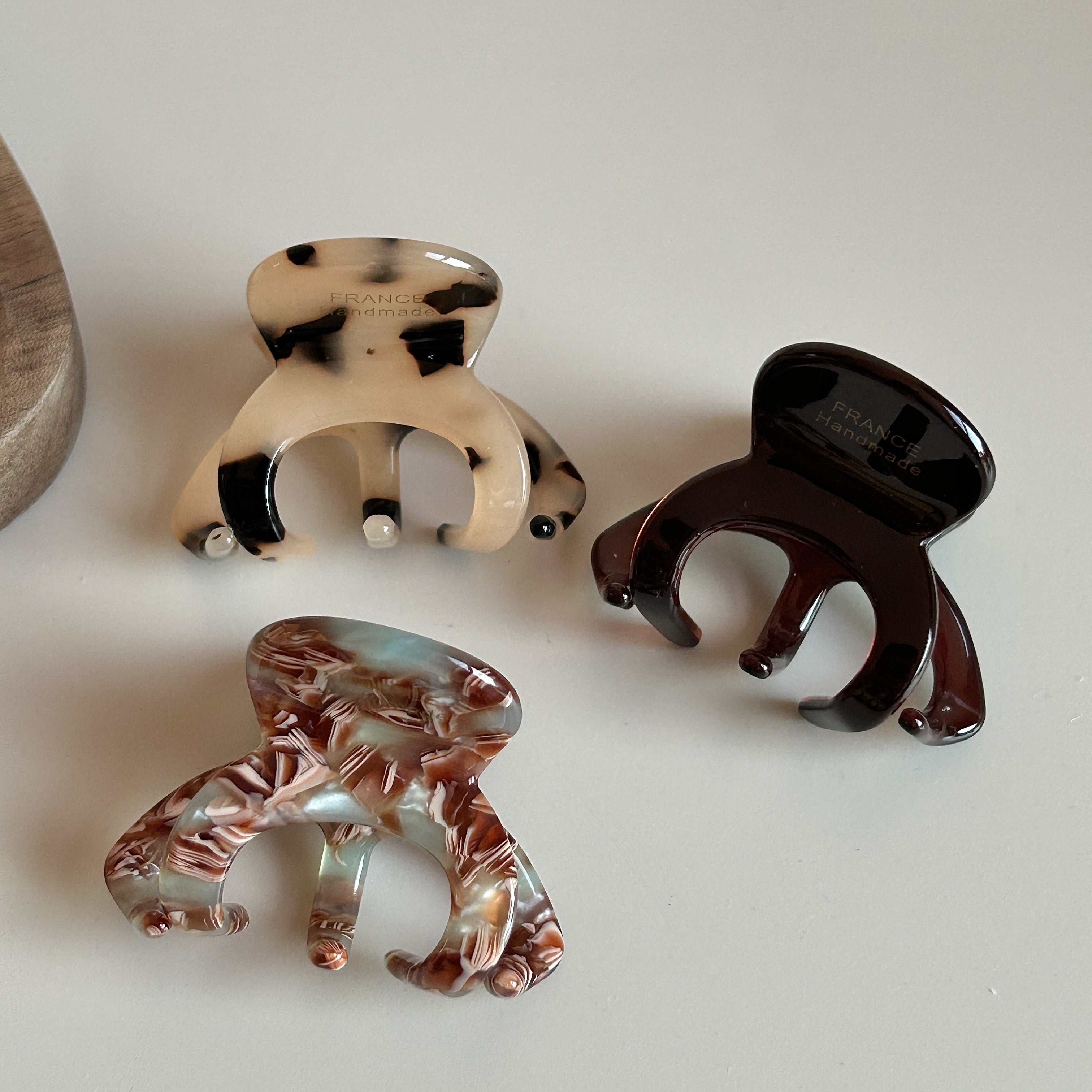 3 шт. заколки для волос из ацетата для женщин, ежедневное использование, высокие резинки для хвостика, складные