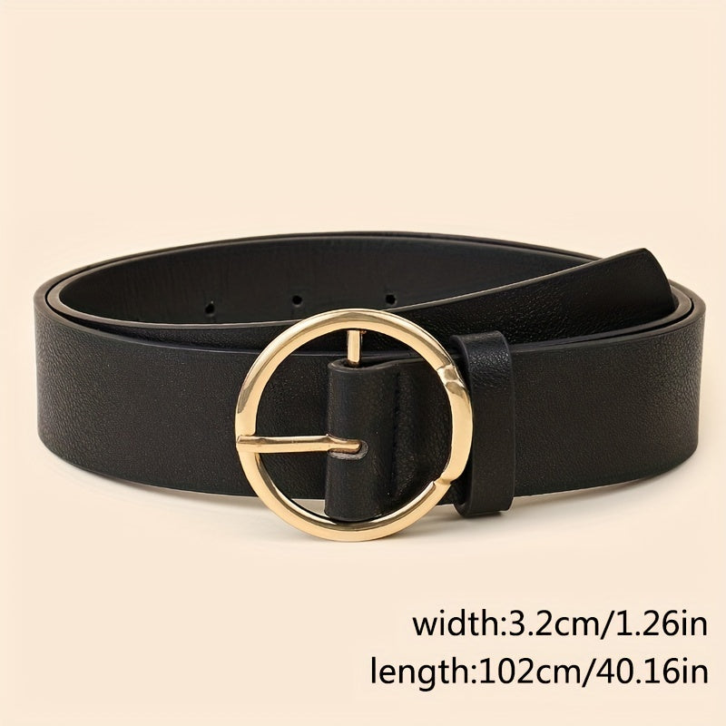 Women's PU Leather Skinny Belts Set with Metal Buckle, Solid Color, Thin Waist Belts for Pants Jeans Dresses