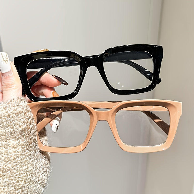 Gafas de montura cuadrada para mujer con lentes transparentes, gafas para ordenador