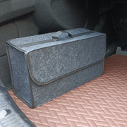 Caja de almacenamiento para coche, organizador portátil y plegable de fieltro para maletero, ideal para el interior del coche