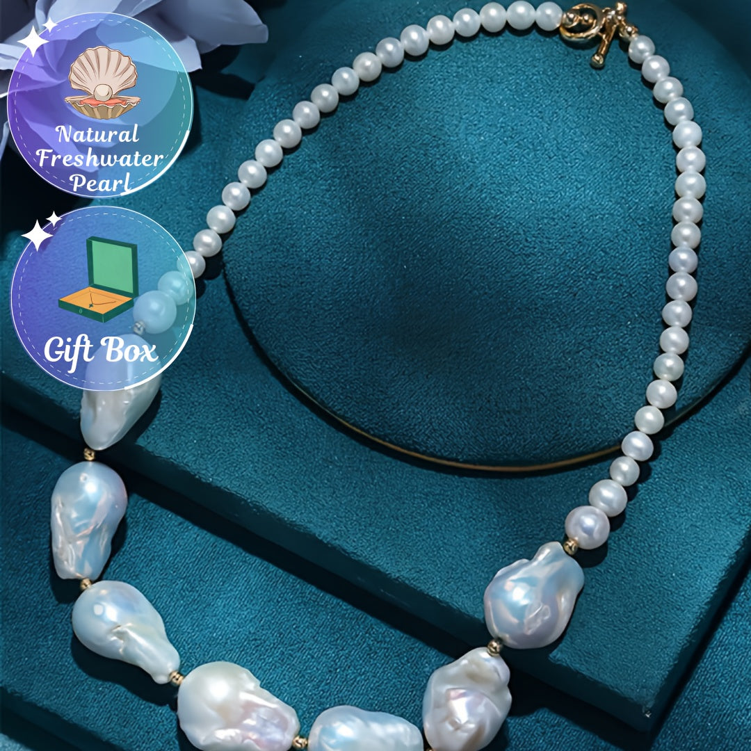 Freshwater Pearl Necklace Large Strand Elegant Jewelry for Special Occasions