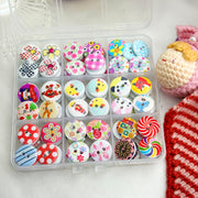 Набор разнообразных декоративных кнопок для рукоделия, белая основа, 108 штук для праздничных подарков