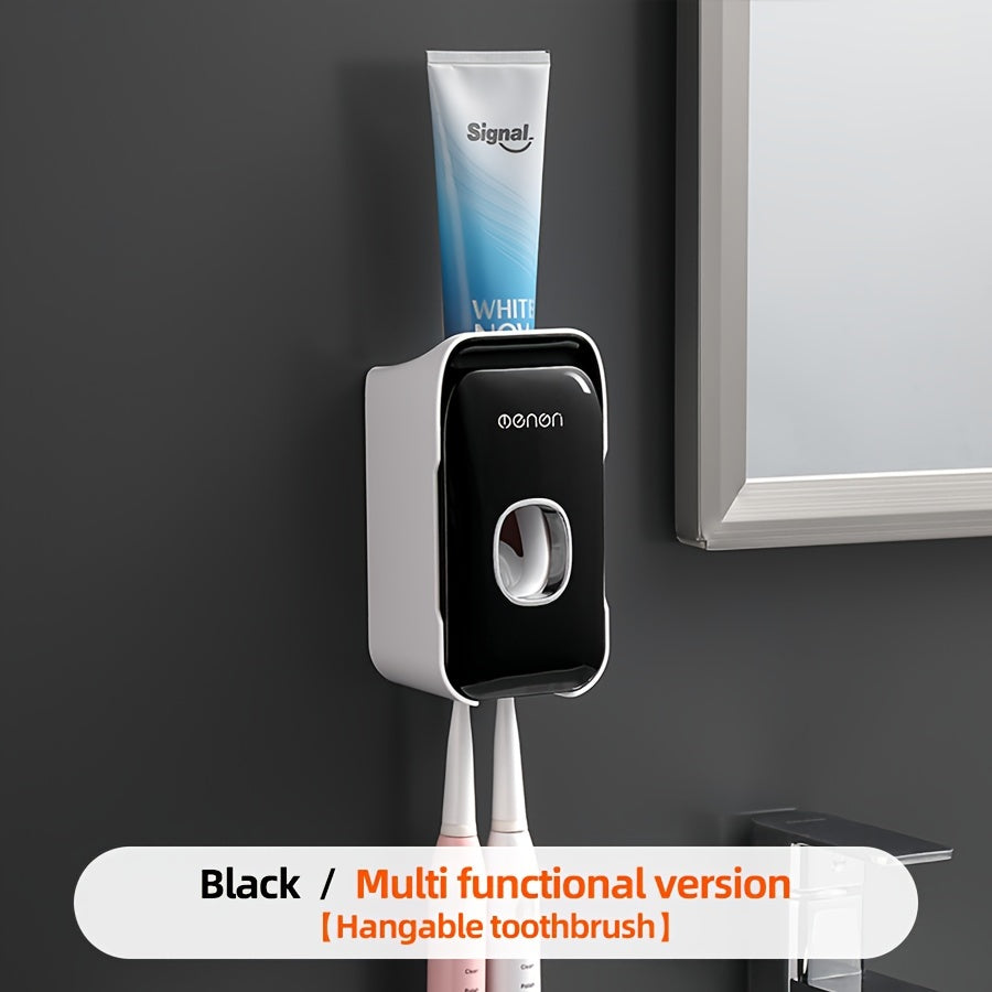 Wall-Mounted Toothbrush Holder Set with Non-Punching Installation and Tooth Mug