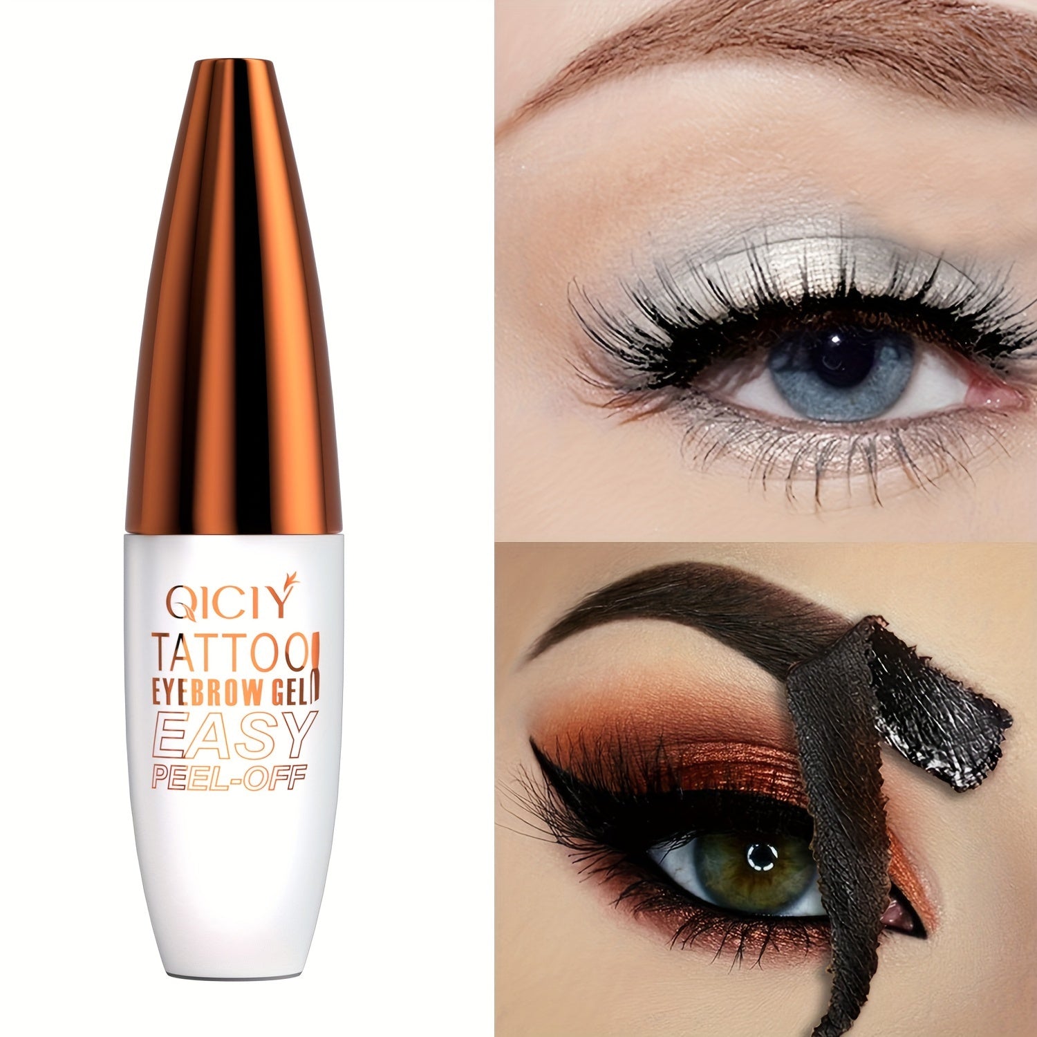 Eyebrow Gel Waterproof Long-Lasting Natural 3D Brown Shades for Eyebrow Makeup