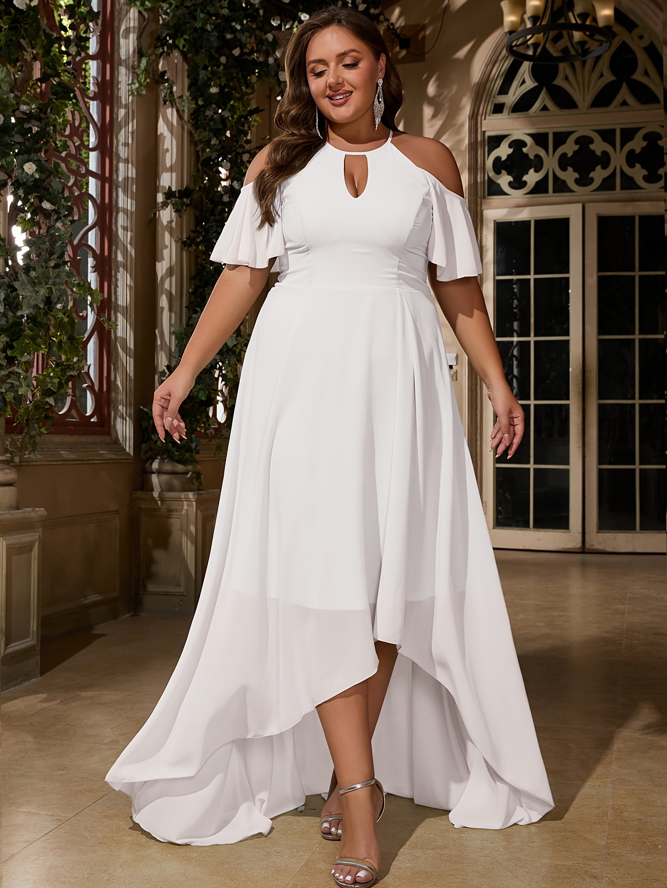 Plus Size Women's Chiffon Maxi Dress Light Mint Green Formal Gown Bridesmaid Wedding