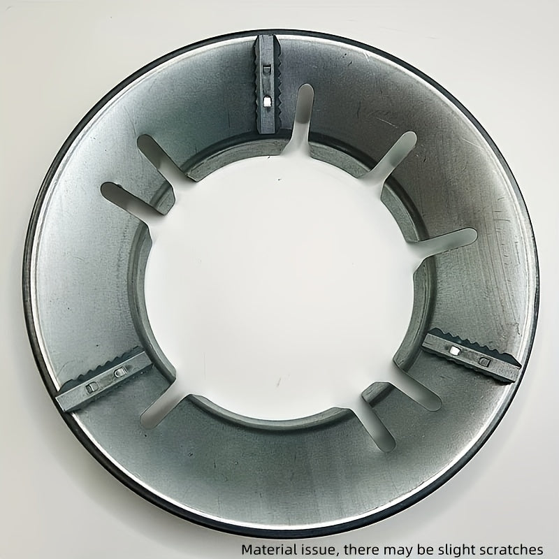 Protector de viento ajustable de acero inoxidable para estufa de gas, cocina eficiente en energía