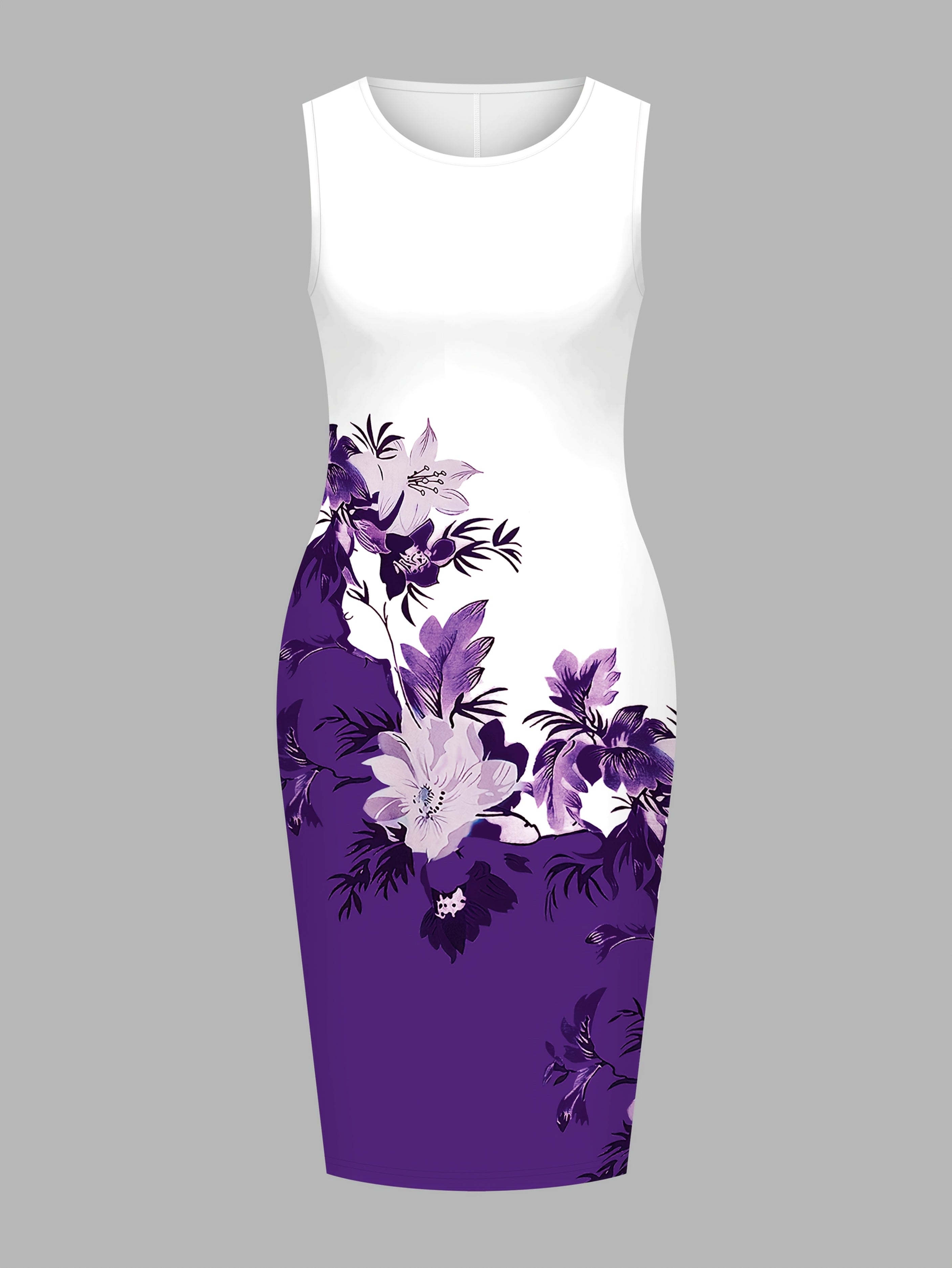 Conjunto de dos piezas para mujer: cárdigan y vestido floral de alta elasticidad y apto para lavadora