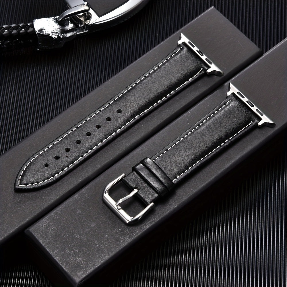 Synthetic Leather Watch Band for Apple Watch Casual Ultra-Soft Adjustable Strap