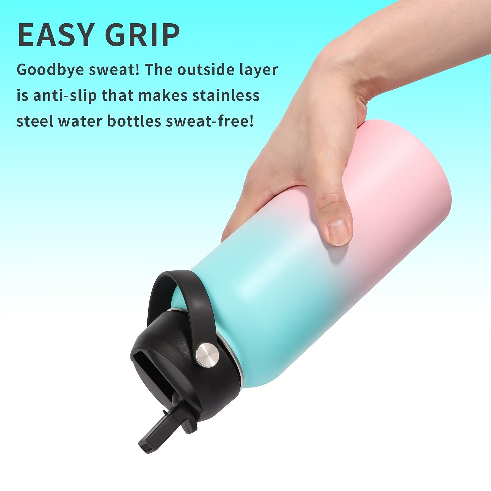 32oz Stainless Steel Water Bottle with Straw Lid for Outdoor and School Use