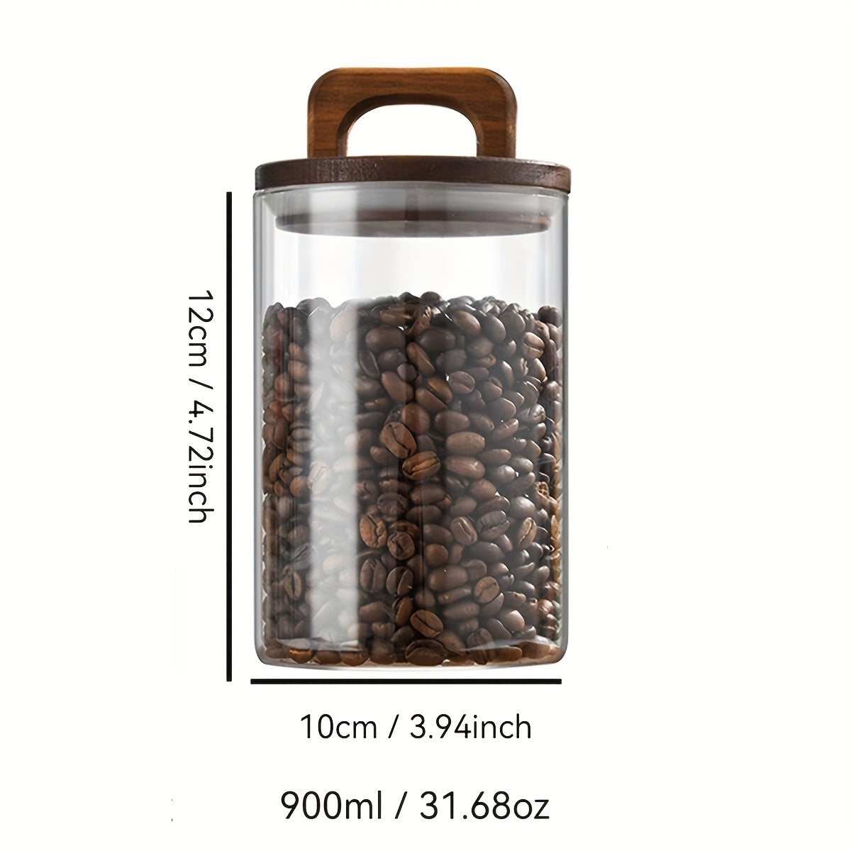 Glass Food Storage Container with Lid 650ml 1100ml Dishwasher Safe Kitchen Organizer