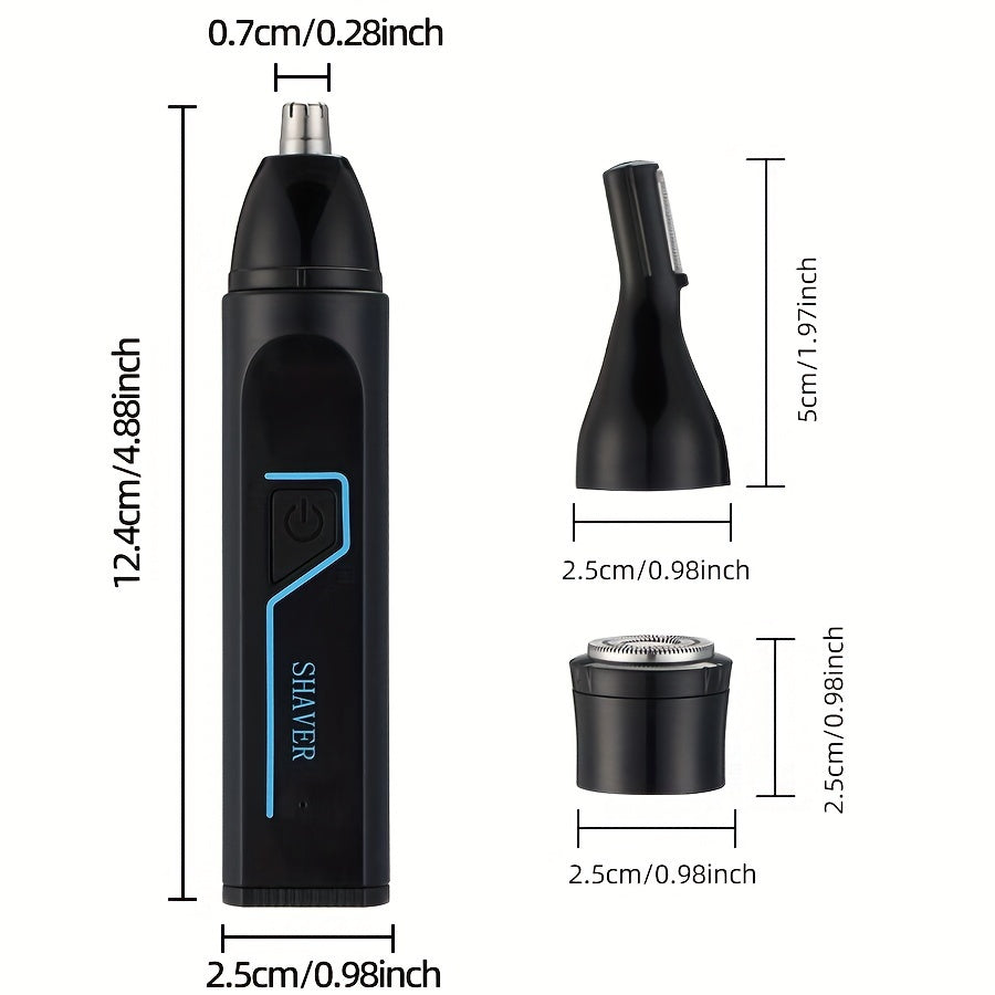 Комплект для ухода за мужчинами "все в одном" с триммером для носа, ушей и бровей, перезаряжаемый через USB