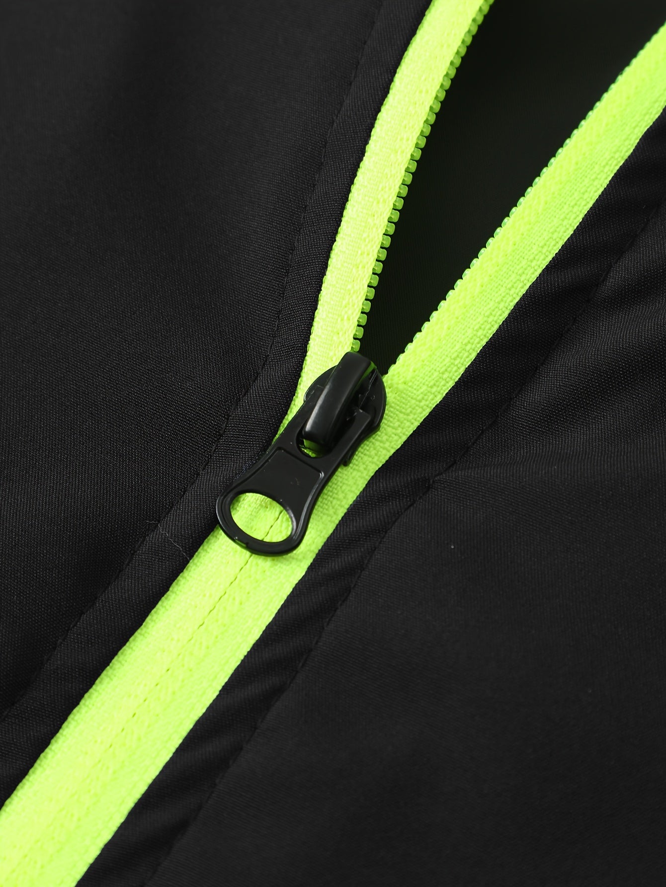 Men's Polyester Sports Tracksuit Set with Collared Neck Full-Zip Jacket and Pockets Patchwork Design Spring Fall Regular Fit